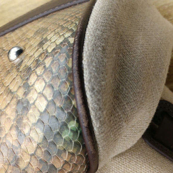 Rafe leather and linen purse - Picture 9 of 10